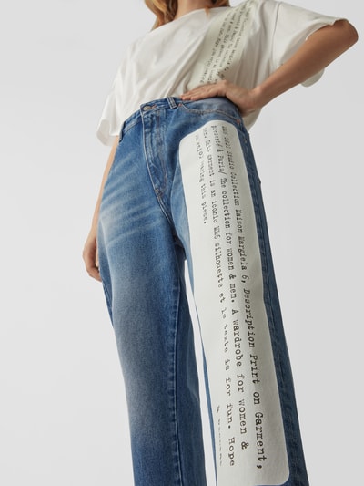 MM6 Maison Margiela Wide Leg Jeans mit Print Blau 3