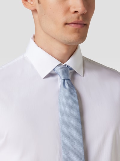 BOSS Slim Fit Krawatte aus Seide mit Allover-Muster Bleu 1