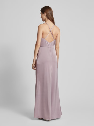 Laona Abendkleid mit seitlicher Raffung Mauve 5