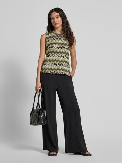 comma Stoffen broek met elastische band Zwart - 1