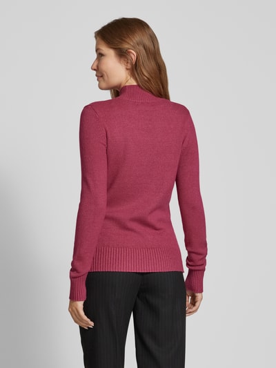 Christian Berg Woman Strickpullover mit gerippten Abschlüssen  Fuchsia Melange 5