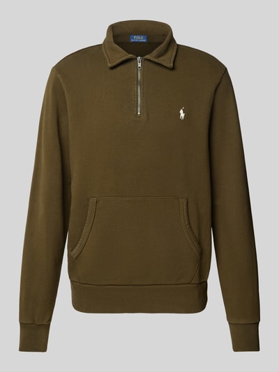 Polo Ralph Lauren Sweatshirt mit Logo-Stitching Oliv 2