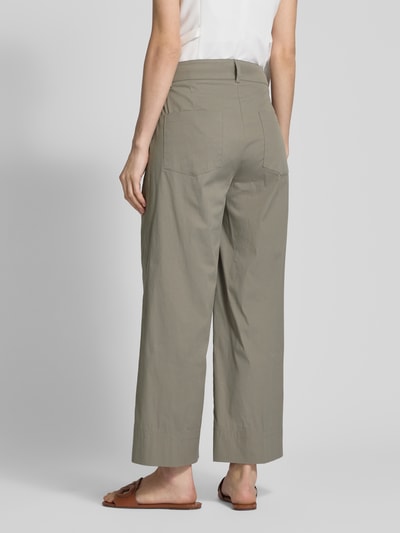Cambio Wide Leg Stoffhose mit Gürtelschlaufen 'CARA' Khaki 5