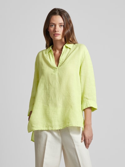 OPUS Blouseshirt met V-hals, model 'Fengani' Lichtgroen - 4