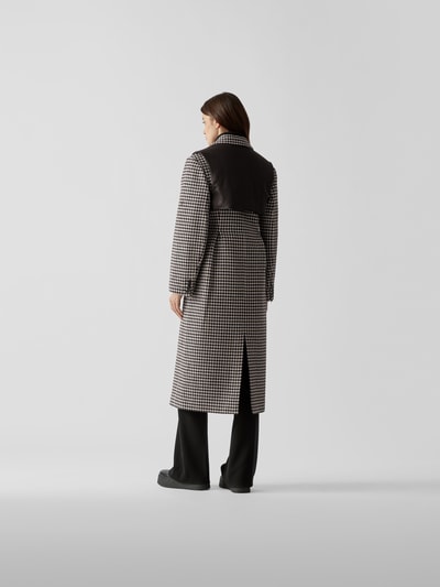 Nina Ricci Mantel im Hahnentrittmuster Schwarz 5