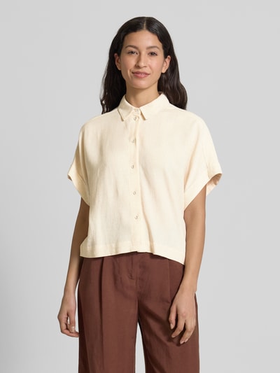 Selected Femme Relaxed Fit Bluse aus Viskose-Leinen-Mix Modell 'VIVA' Sand 4