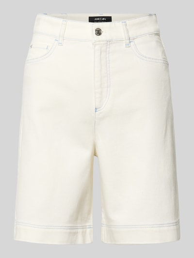 Produktfoto, Jeansshorts mit Eingrifftaschen von Marc Cain in Weiß aus Baumwoll-Elasthan-Mix, Regular-Fit, Knopf-Reißverschluss, Damen