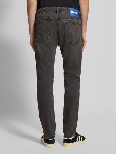 Hugo Blue Slim Fit Jeans aus Baumwoll-Mix Modell 'ASH' Dunkelgrau 5