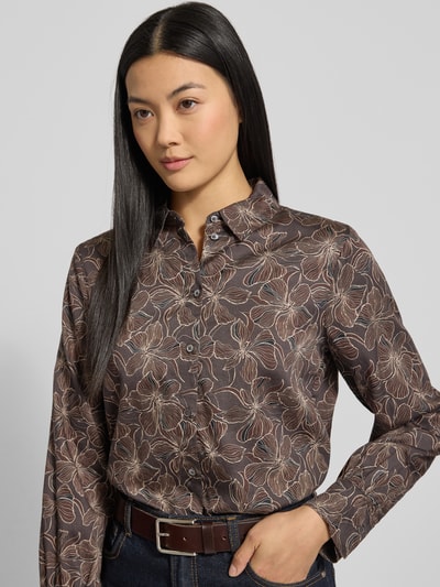 Marc O'Polo Relaxed fit overhemdblouse van puur katoen Donkergrijs - 3