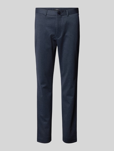 Matinique Regular fit pantalon met knoopsluiting, model 'liam' Marineblauw - 2