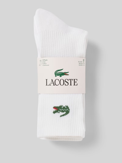 Lacoste Sokken van katoenmix in een set van 3 Wit - 3