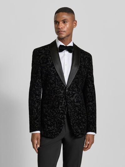 SELECTED HOMME Slim Fit Smoking aus Baumwoll-Woll-Mix Modell 'EDDIE' Black 4