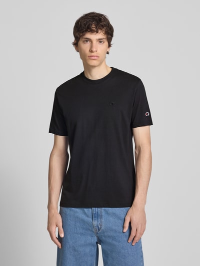 Champion T-Shirt mit Label-Stitchings und Rundhalsausschnitt Black 4