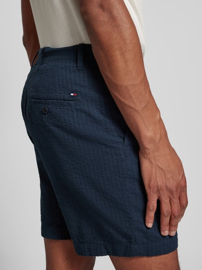 Tommy Hilfiger Regular fit korte broek van katoenmix, model 'MERCER' Marineblauw - 3