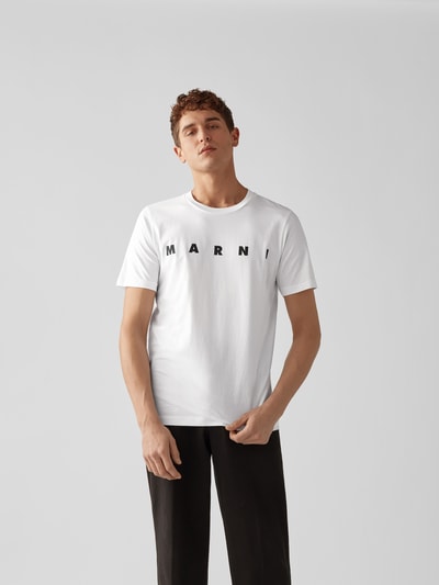 Marni T-Shirt mit Print Weiss 4