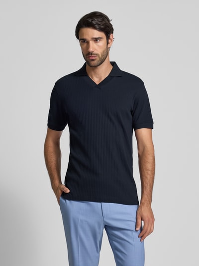 SELECTED HOMME Regular Fit Poloshirt aus Baumwoll-Mix Modell 'TRISTAN' Dunkelblau 4