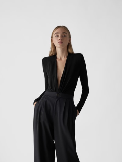 Alexandre Vauthier Body mit Raffungen Schwarz 4