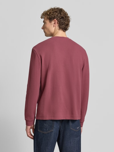 BOSS Orange Regular Fit Langarmshirt aus Baumwoll-Mix Modell 'WE-TEMPEST' Bordeaux 5