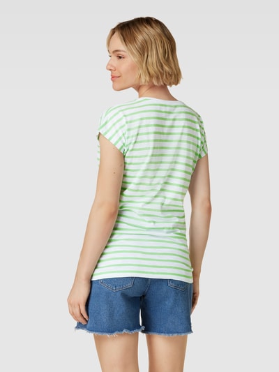 Montego T-shirt met streepmotief Donkergroen - 5