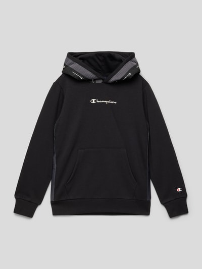 CHAMPION Hoodie mit Label-Print Black 1