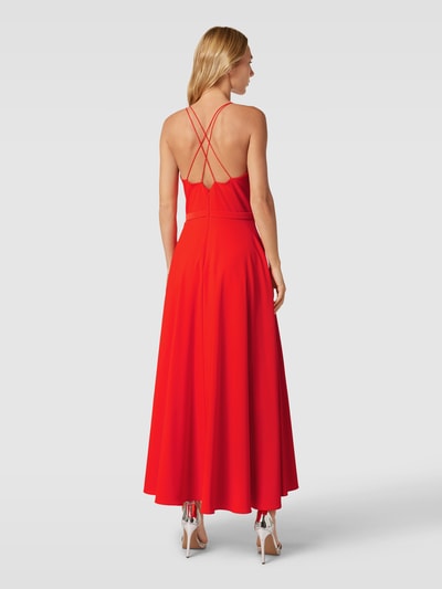 V.M. Abendkleid mit Volantsaum Orange 5