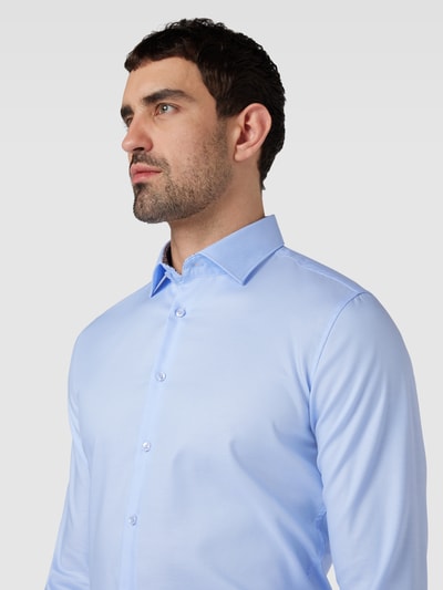 Seidensticker Super SF Super slim fit zakelijk overhemd met kentkraag Bleu - 3
