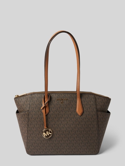 MICHAEL Michael Kors Handtasche mit Label-Applikation Modell 'MARILYN' Dunkelbraun 2