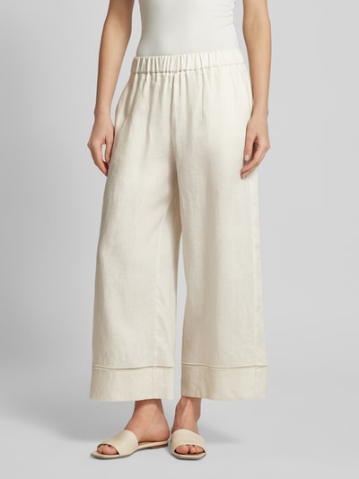 MaxMara Leisure Broek van linnen, model 'BRAMA' Ecru - 4