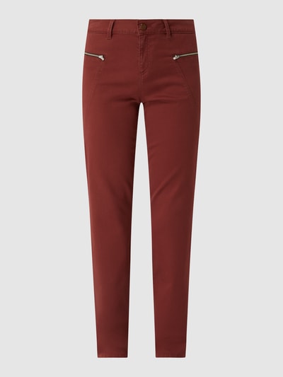 Brax Skinny fit broek met modal, model 'Shakira' Kersenrood - 2