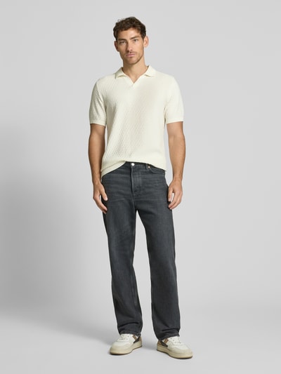 JAKE*S STUDIO MEN Regular fit poloshirt met structuurmotief Offwhite - 1