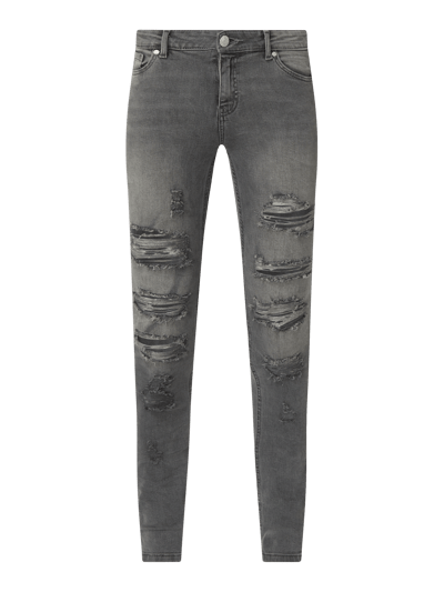 Review Jeansy o kroju Skinny Fit z dodatkiem streczu Antracytowy 2