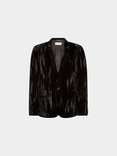 Saint Laurent Sakko mit Crash-Samt Black 1