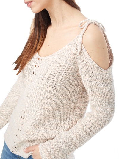 Review Pullover mit Cut Outs Rose Melange 3