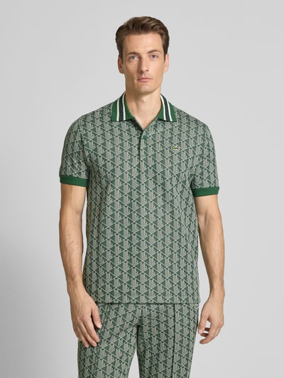Lacoste Regular Fit Poloshirt mit Allover-Muster Gruen 4