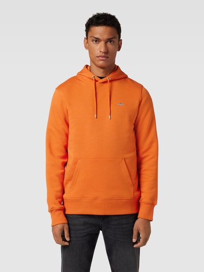 Gant Hoodie met labelstitching, model 'REG SHIELD' Oranje - 4