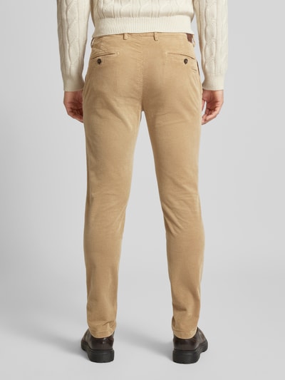 g1920 Slim fit corduroy broek, model 'Subway' Beige - 5