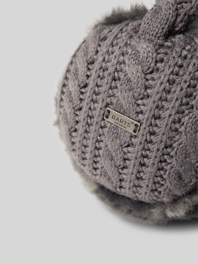 Barts Ohrenwärmer mit Zopfmuster Modell 'Monique' Dunkelgrau 2