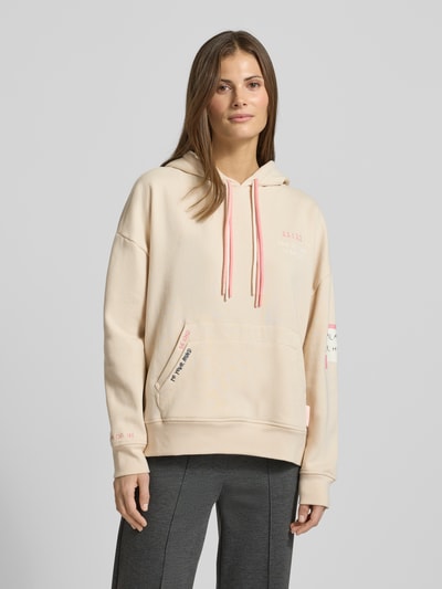 Smith and Soul Hoodie met stitchings en kangoeroezak Offwhite - 4