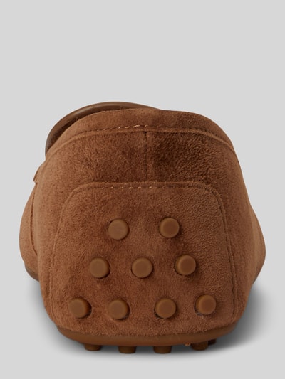 Lauren Ralph Lauren Loafersy z naturalnej skóry welurowej model 'TAYTE' Koniakowy 4