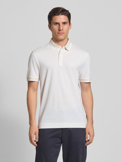 BOSS Regular Fit Poloshirt aus reiner Baumwolle Offwhite 4