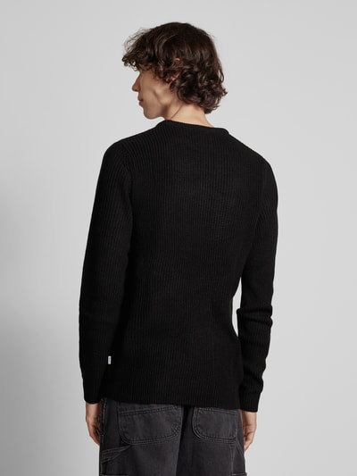 Jack & Jones Gebreide pullover met ronde hals, model 'LEWIS' Zwart - 5