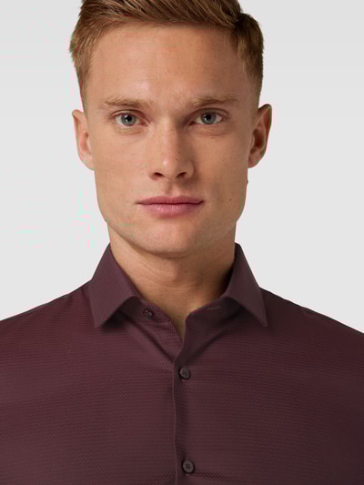 OLYMP No. Six Super Slim Business-Hemd mit Kentkragen Modell Bordeaux Rot 3