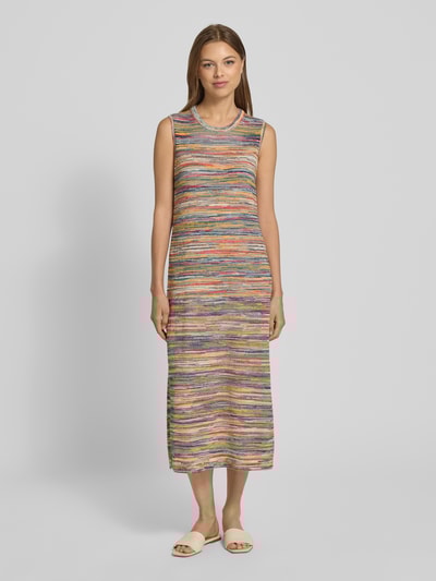 Christian Berg Woman Midikleid aus Viskose-Mix in Strick-Optik  Beige Melange 4