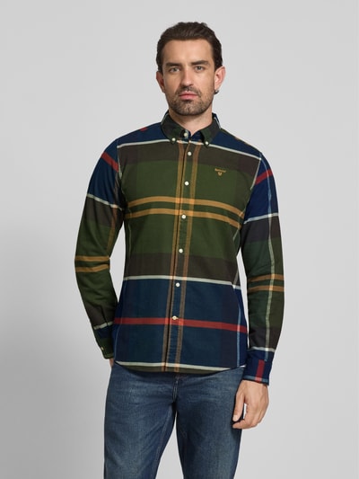 Barbour Tailored Fit Freizeithemd aus reiner Baumwolle Oliv 4