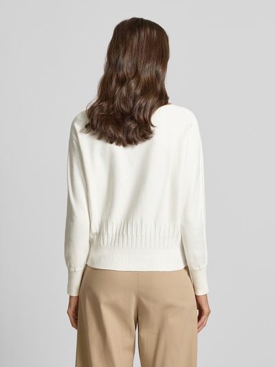 s.Oliver BLACK LABEL Comfort fit gebreide pullover van viscosemix Offwhite - 5