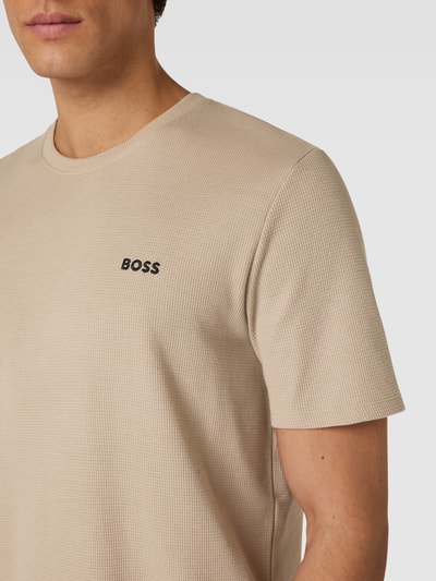 BOSS T-Shirt mit Label-Stitching Beige 3
