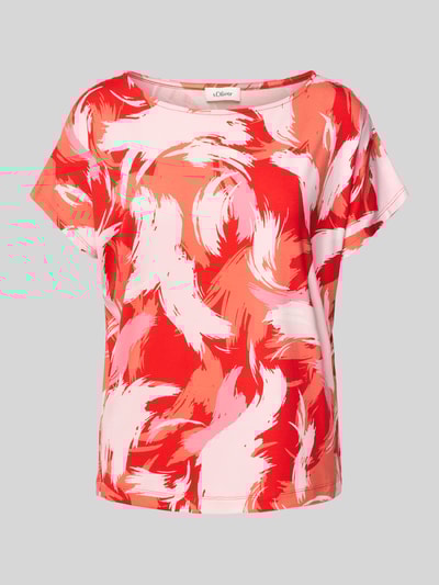 s.Oliver RED LABEL Relaxed fit T-shirt van viscosemix Rood - 2