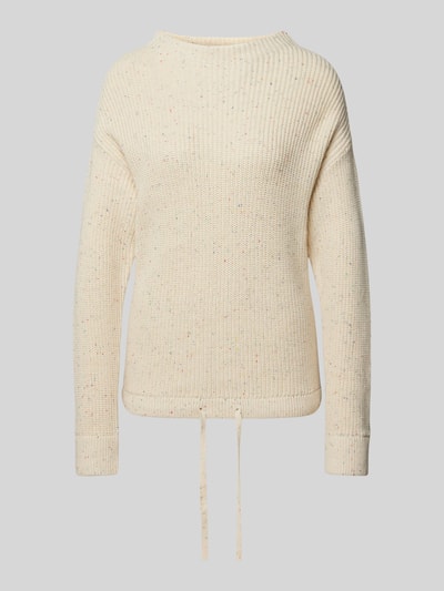 Jake*s Casual Oversized gebreide pullover met ribboorden Ecru - 2