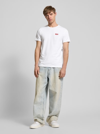 Levi's® T-shirt met labelprint in een set van 2 stuks Wit - 1