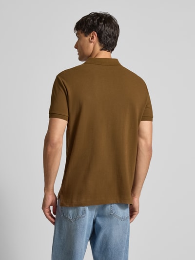 Polo Ralph Lauren Custom Slim Fit Poloshirt mit Label-Stitching Mittelbraun 5